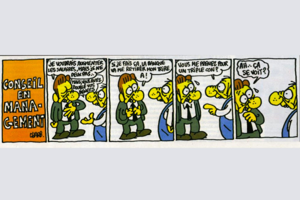 Dessin humoristique Charb CGT salaire